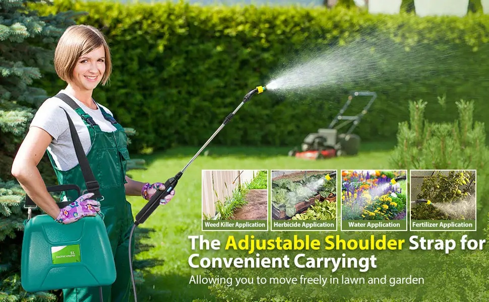 2023 Stock Portable Sprayer Gun Battery Agricultural Electric Sprayer 5l Water Bottle Garden Tool Plastic Hand Sprayer