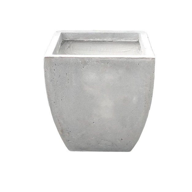 Kante Lightweight Modern Flared Square Concrete Planter Natural Concrete Gray Rosemead Home amp Garden Inc