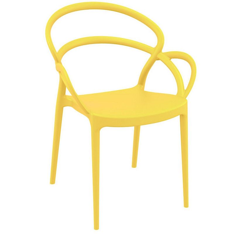 33 Yellow Outdoor Patio Round Dining Arm Chair