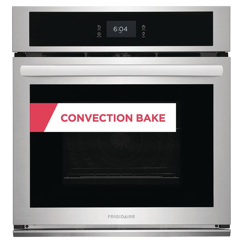 Frigidaire 27 in. Single Electric Wall Oven with Convection in Stainless Steel FCWS2727AS