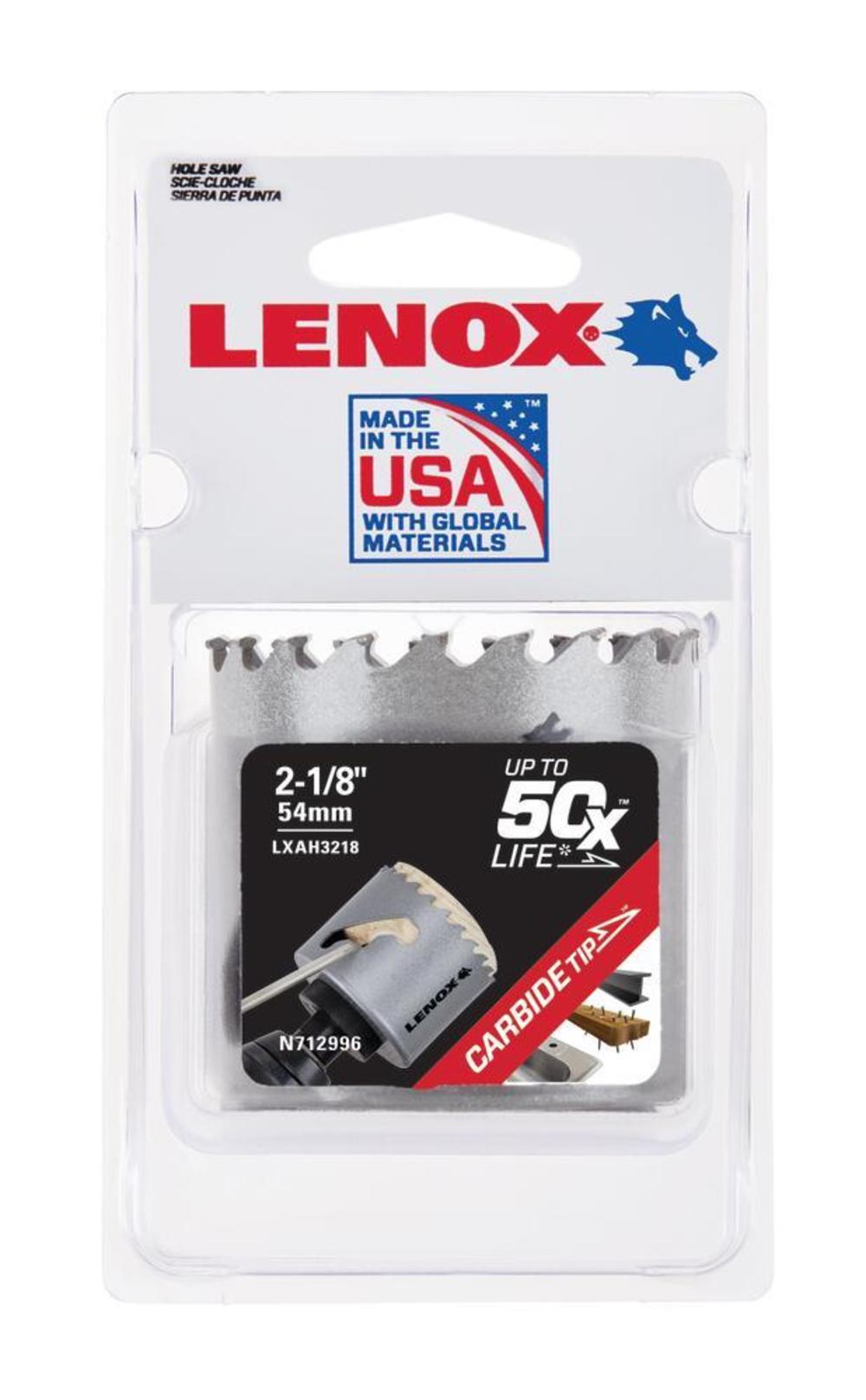 LENOX Hole Saw Carbide Tipped 2 1/8 54mm