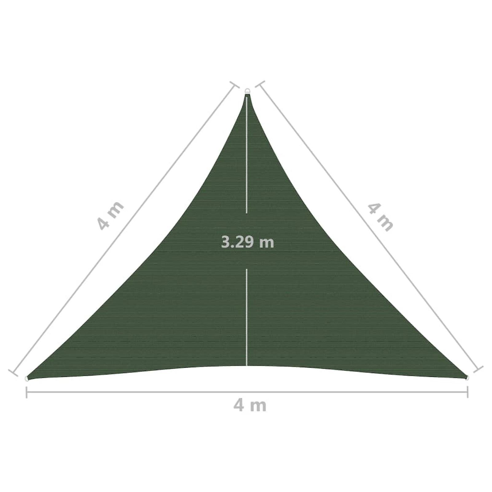 Sunshade Sail 160 G/m Dark Green 4x4x4 M Hdpe No.360543