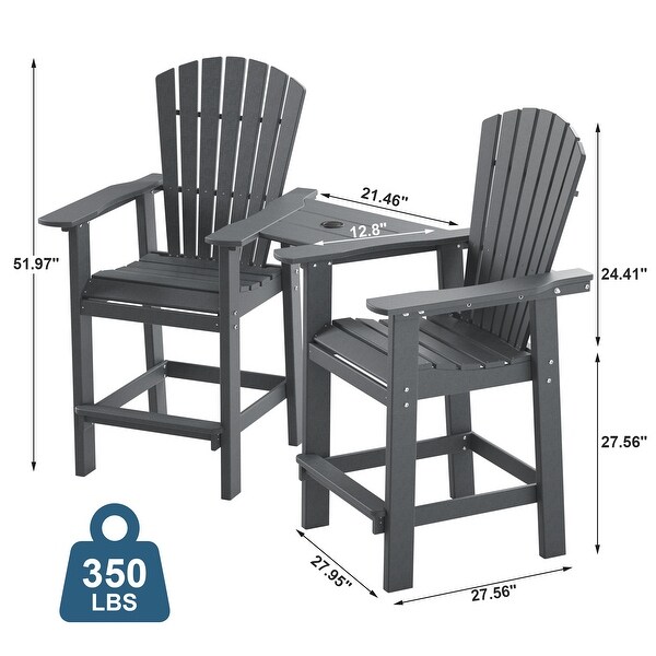 Patio Bar Stools Chairs Outdoor Tall Adirondack Arm Chairs Set of 2and4