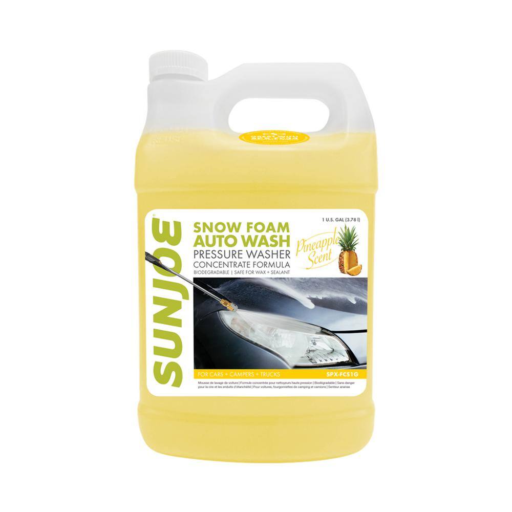 Sun Joe 1 Gal. Premium Snow Foam Pressure Washer Rated Car Wash Soap and Cleaner Pineapple SPX-FCS1G