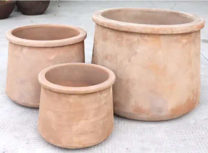 Big Antique Terracotta Pots New designs for garden decoration cheap price from Vietnam Nature with sets