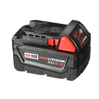 MW M18 18V Lithium-Ion Cordless 38 in. Right-Angle Drill with M18 Starter Kit with One 5.0 Ah Battery and Charger 2615-20-48-59-1850