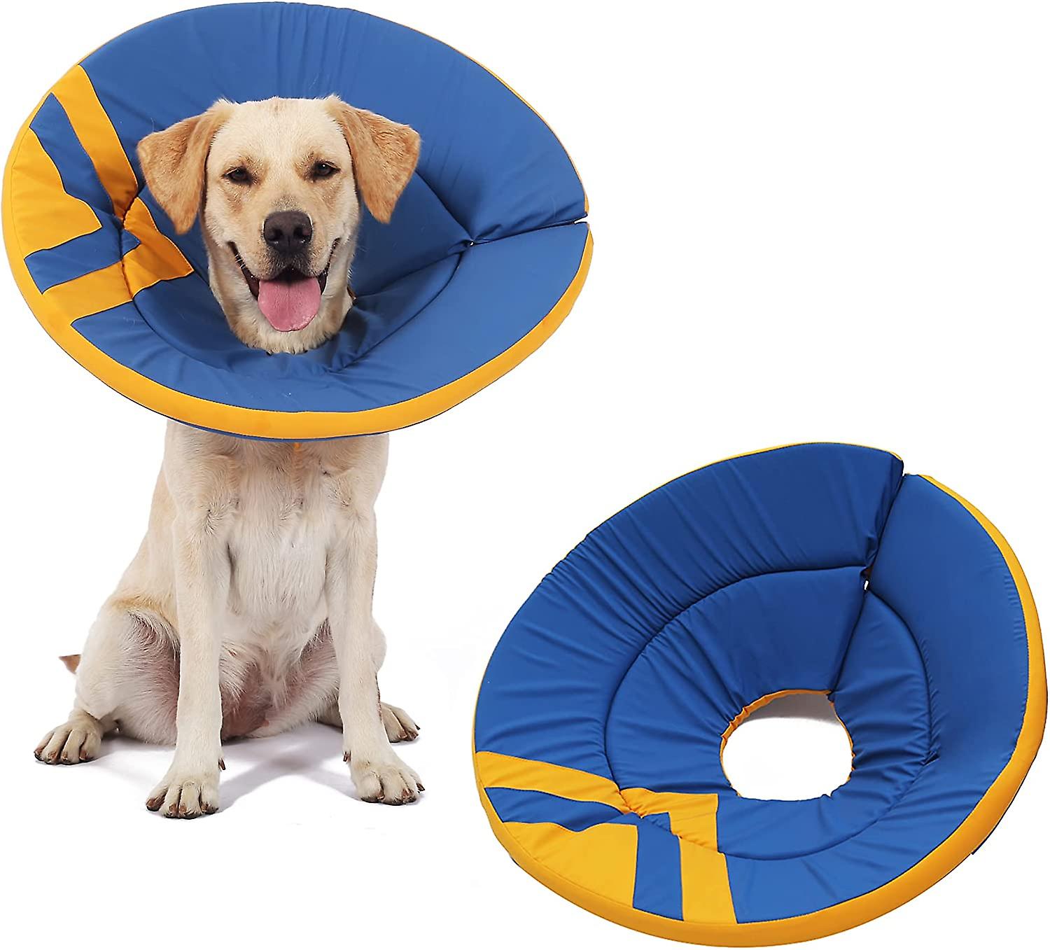 Dog Cone， Adjustable Dog Cones For Large Dogs After Surgery Cone Of Shame Dog Recovery Collar Large Dog Donut Cone， Perfect For Wound Healing， Licking