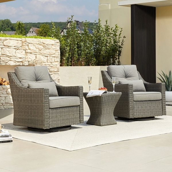 Murphy Outdoor Wicker Patio Furniture Swivel Glider Chair