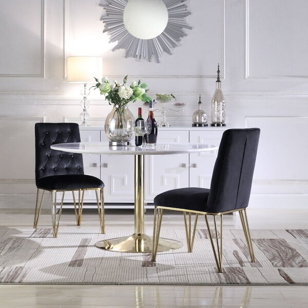 Moishe Diamond Velvet Upholstered Dining Chair