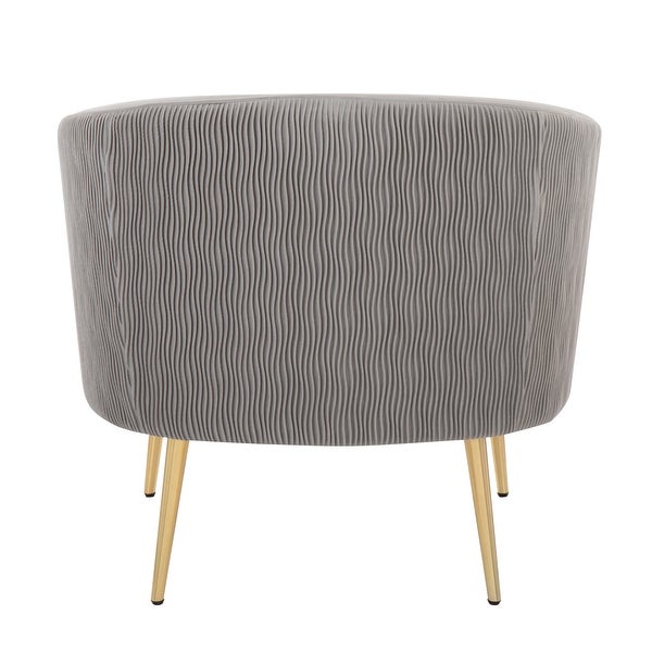 Silver Orchid Randolf Pleated Waves Accent Chair