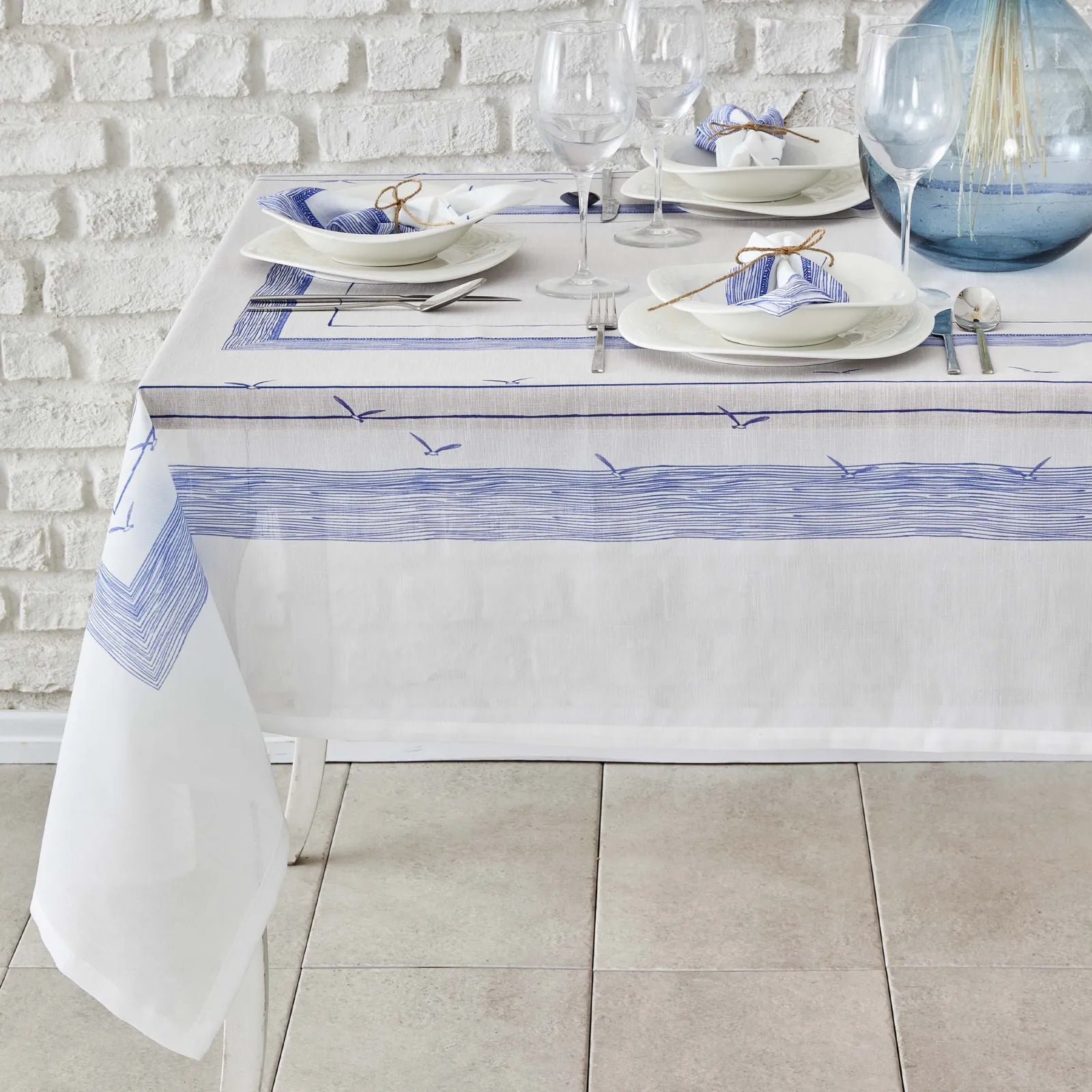 Karaca Home Aşkı İstanbul Blue Table Cloth Set 200.19.01.0499