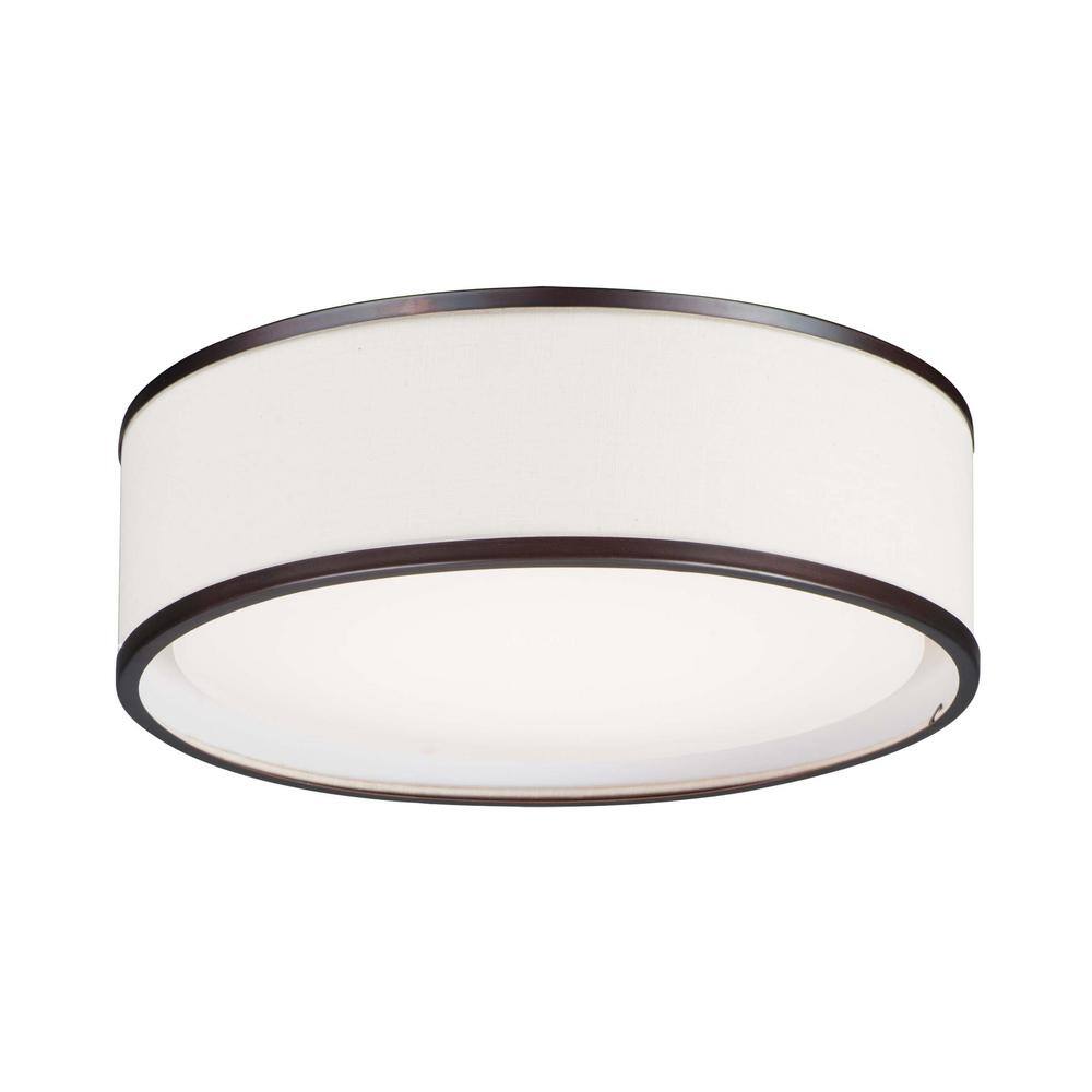 Maxim Lighting Prime 16 in. Oil Rubbed Bronze Integrated LED Flushmount Light 10221OMOI