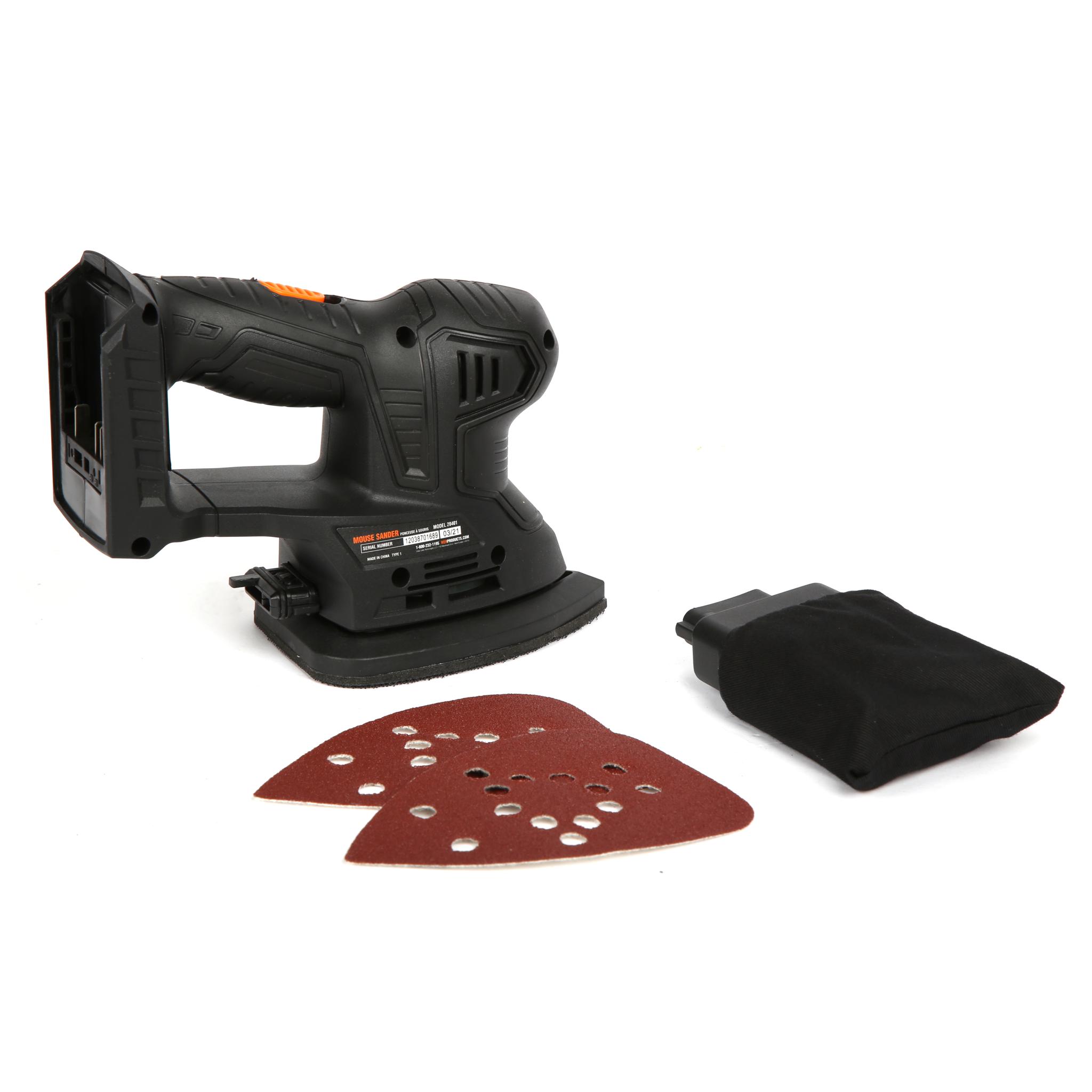 WEN 20V Max Cordless Detailing Palm Sander (Tool Only – Battery Not Included)