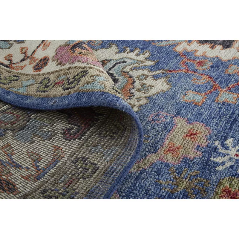 Weave and Wander Bennet Ornamental Border Luxury Wool Rug