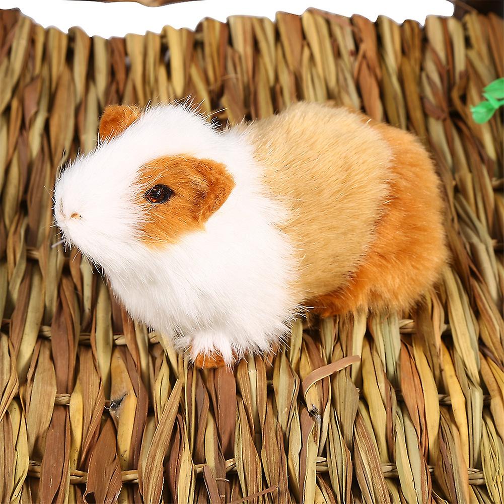 Small Pet Animal Hamster Hand Woven Grass Mat Rabbit Guinea Pig Pad(l)