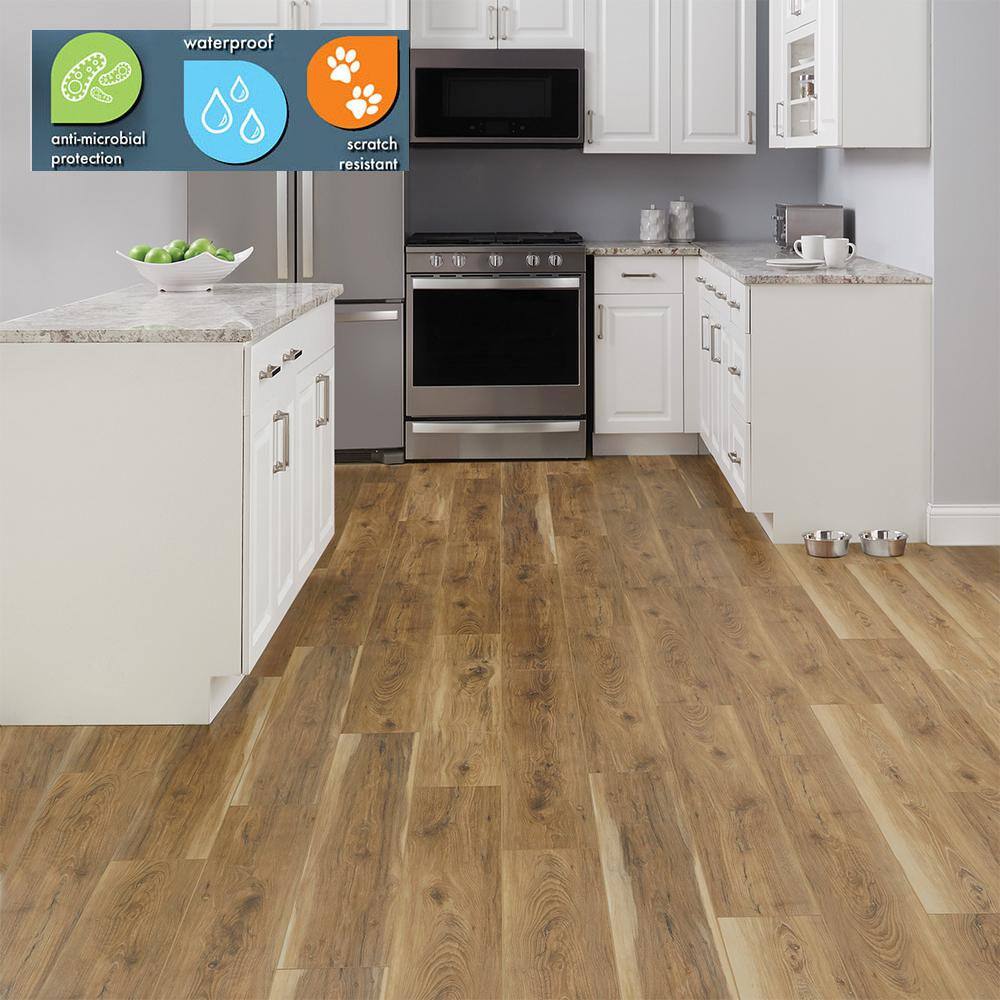 Lifeproof Sundance Canyon Hickory 22 MIL x 7.1 in. W x 48 in. L Click Lock Waterproof Luxury Vinyl Plank Flooring (19.1 sqftcase) HLVSPC030-C