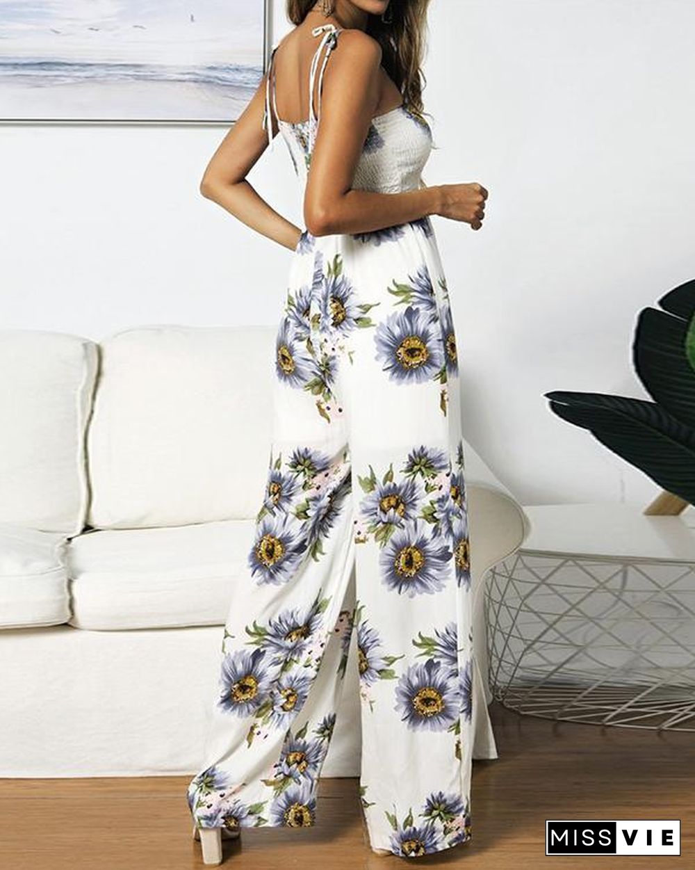 Sunflower Bohemian Long Casual Jumpsuit