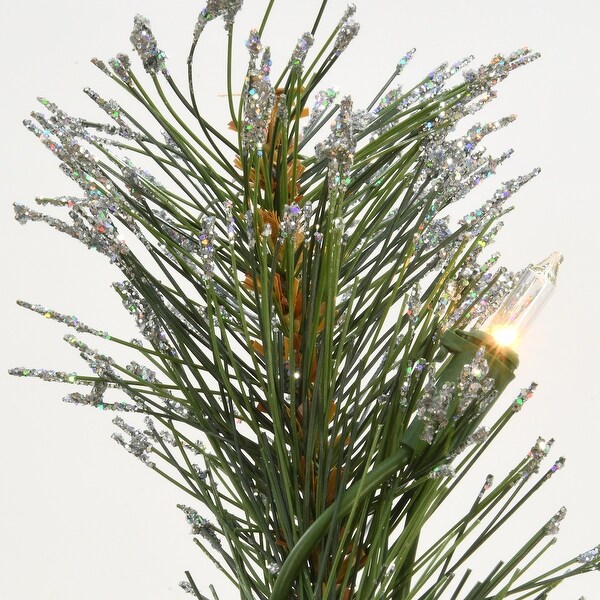 National Tree Company 6.5 ft. Glittery Pine Tree with Clear Lights