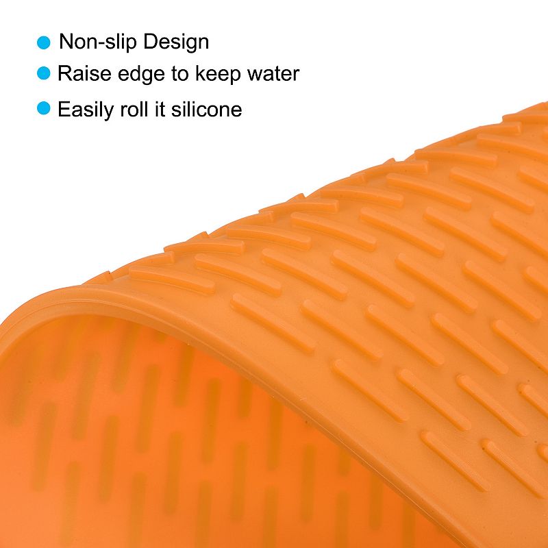 3 Pcs 8.5 x 6 Drain Pad Silicone Dish Drying Mat Set