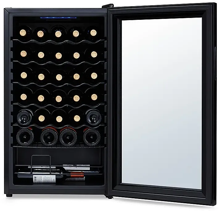 Newair Shadow Series 34 Bottle Wine Cooler Refrigerator - Black