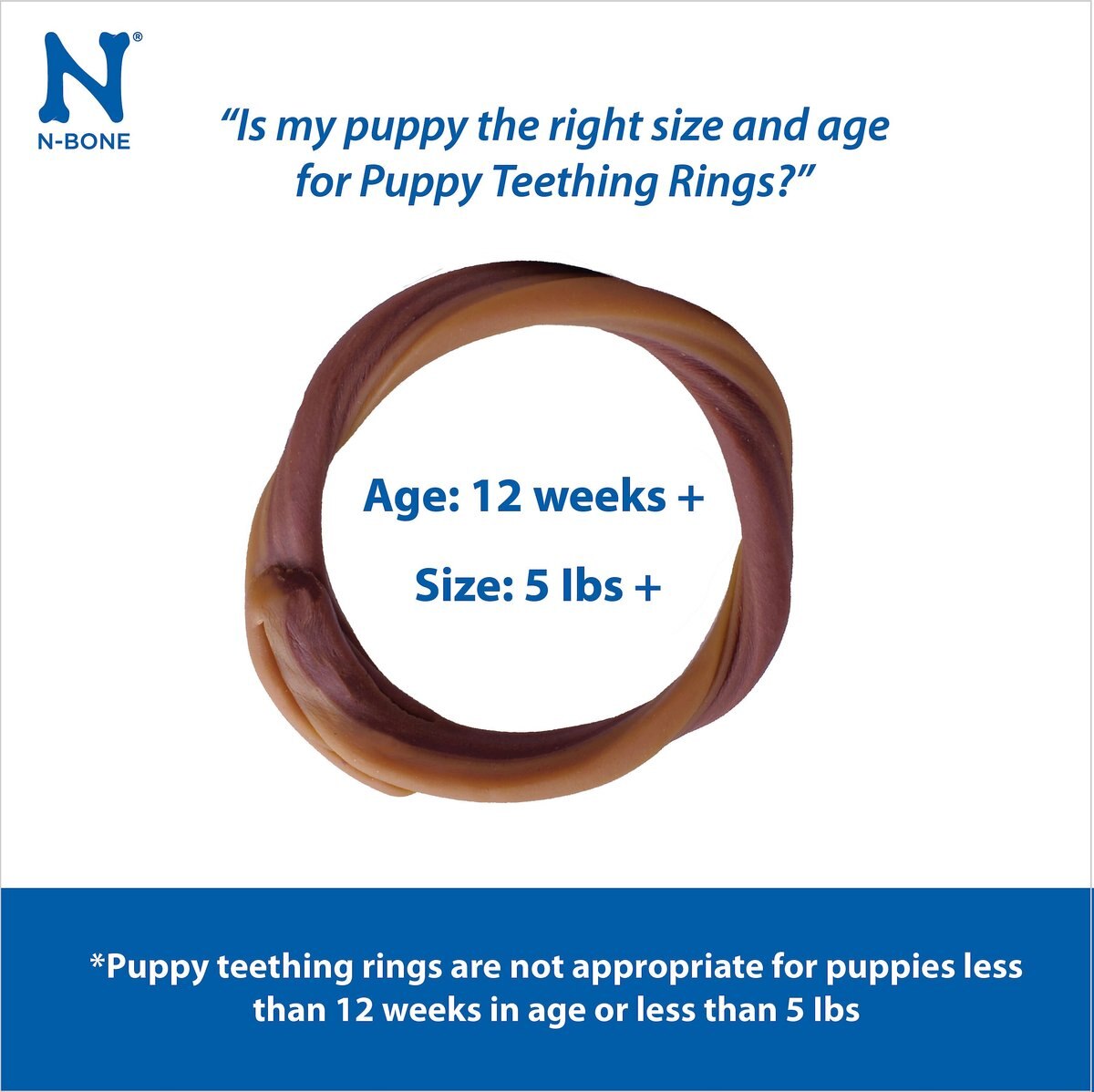 N-Bone Puppy Teething Ring Chicken Flavor Grain-Free Dog Treats