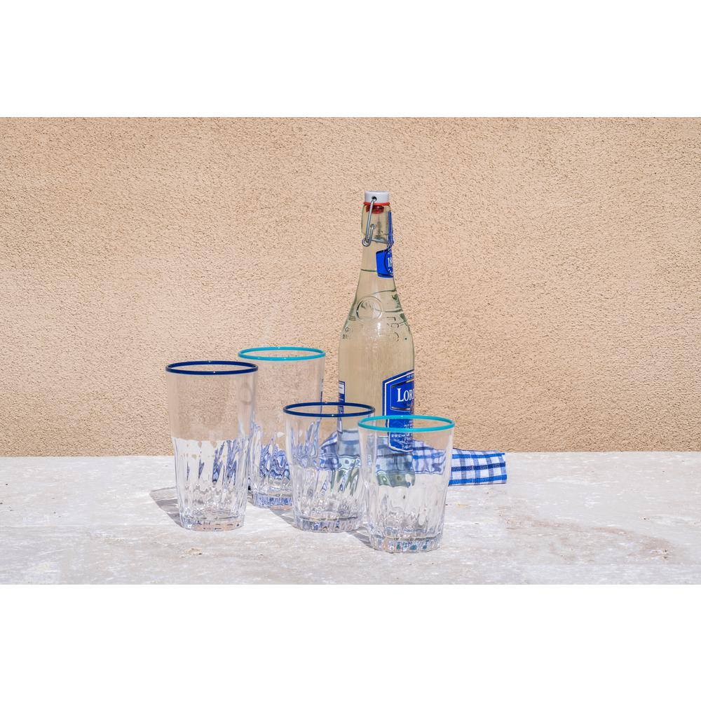 TarHong Cantina Blue DOF Glass (Set of 6) PCNDF150DPB