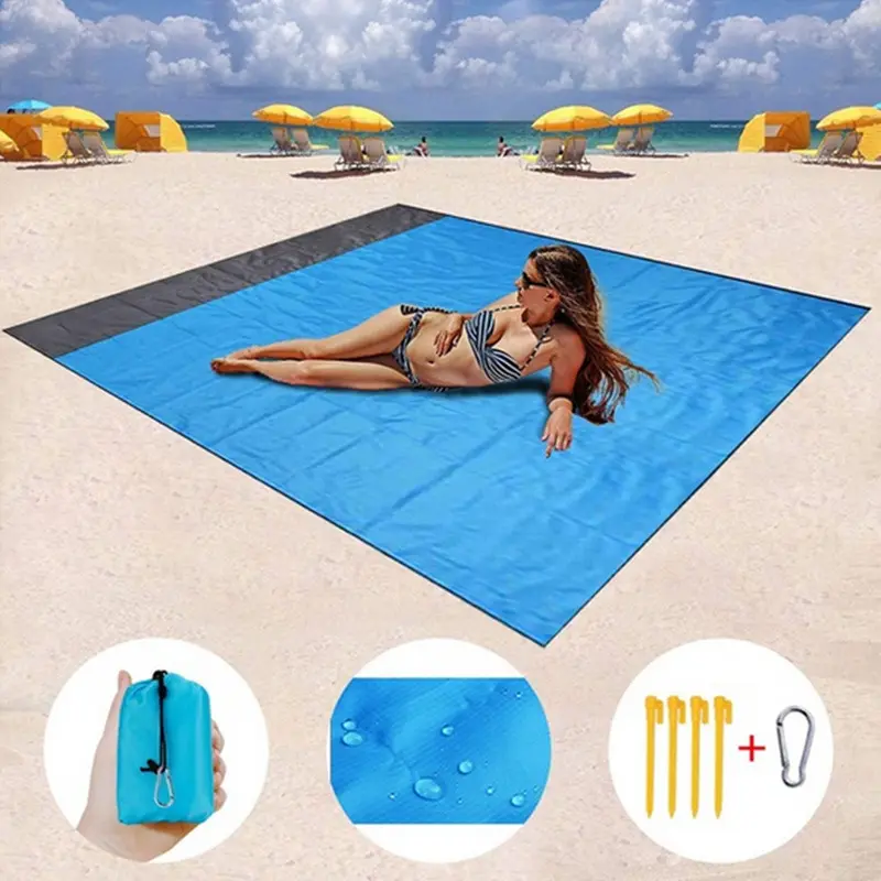 hot sale outdoor portable foldable customise sand free beach picnic camping mat