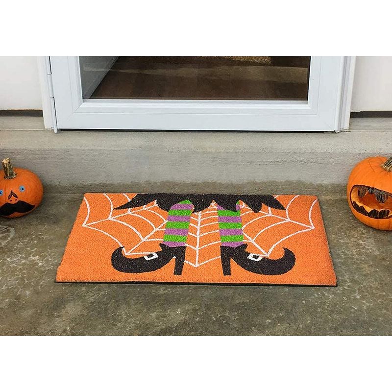 Funny Outdoor Doormat， Home Halloween Decorations， Coir， Anti-Slip (17 x 30 In)