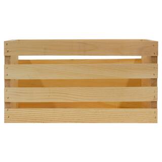 Crates  Pallet 18 in. x 12.5 in. x 9.5 in. Large Wood Crate (3-Pack) 94640