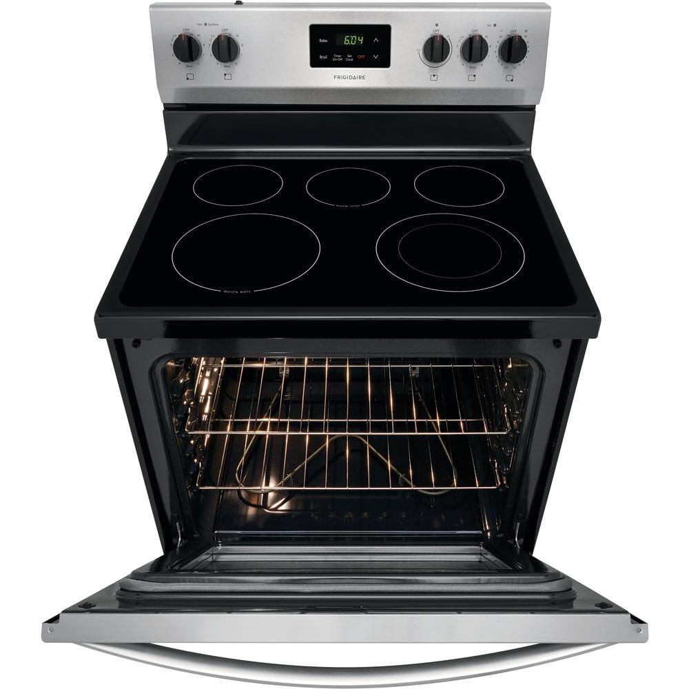 Frigidaire 30 in. 5 Element Freestanding Electric Range in Stainless Steel FCRE3052AS