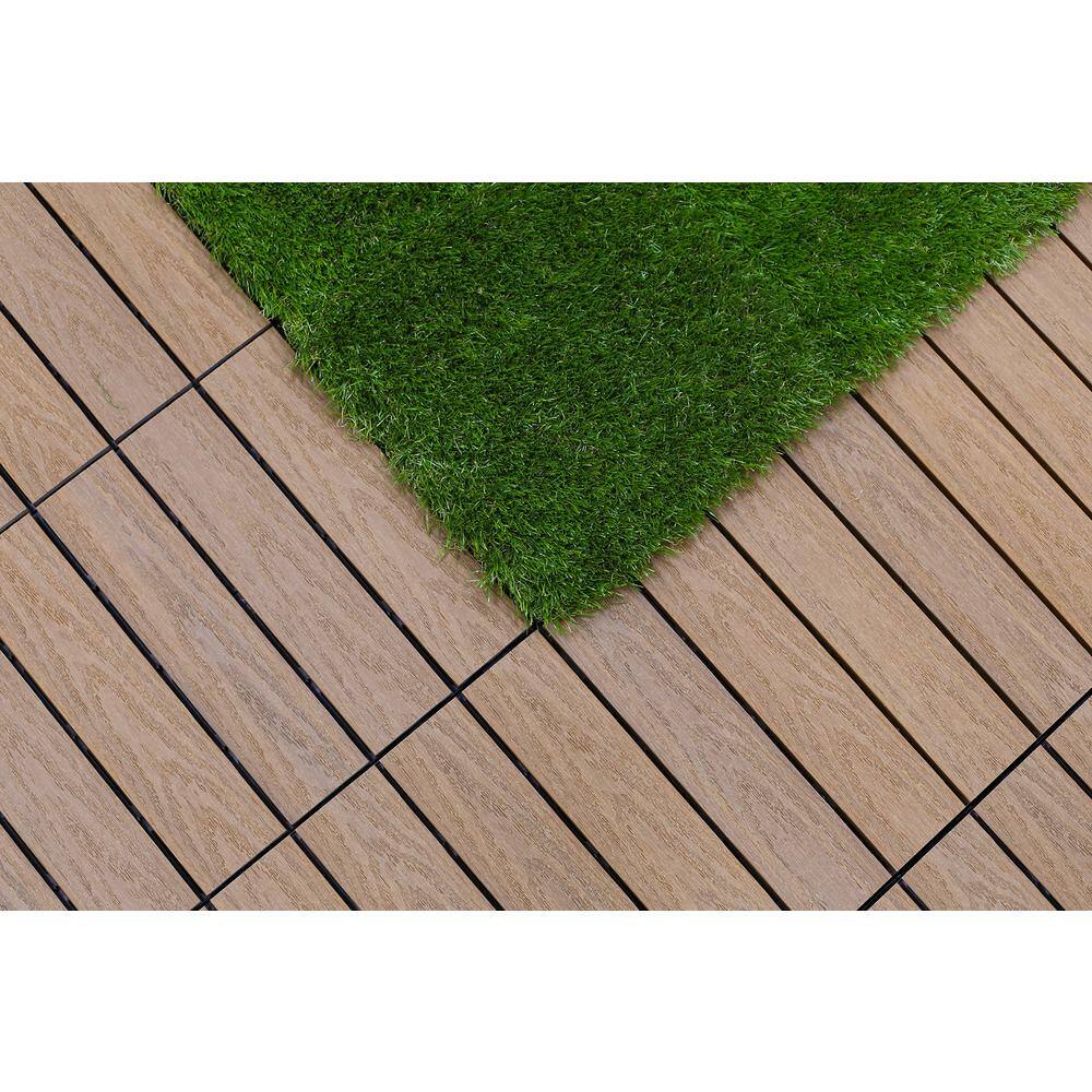 NewTechWood 1 ft. x 1 ft. Quick Deck Outdoor Faux Zoysia Grass Deck Tile (10 per case) US-QD-ZX-GS