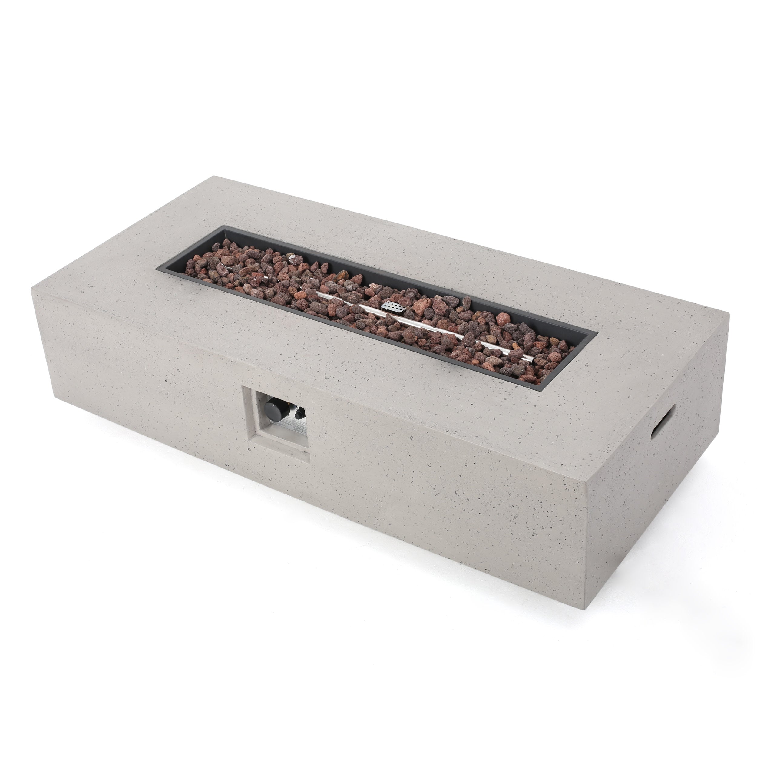 Hearth Outdoor 50,000 BTU Lightweight Concrete Rectangular Fire Pit (No Tank Holder)