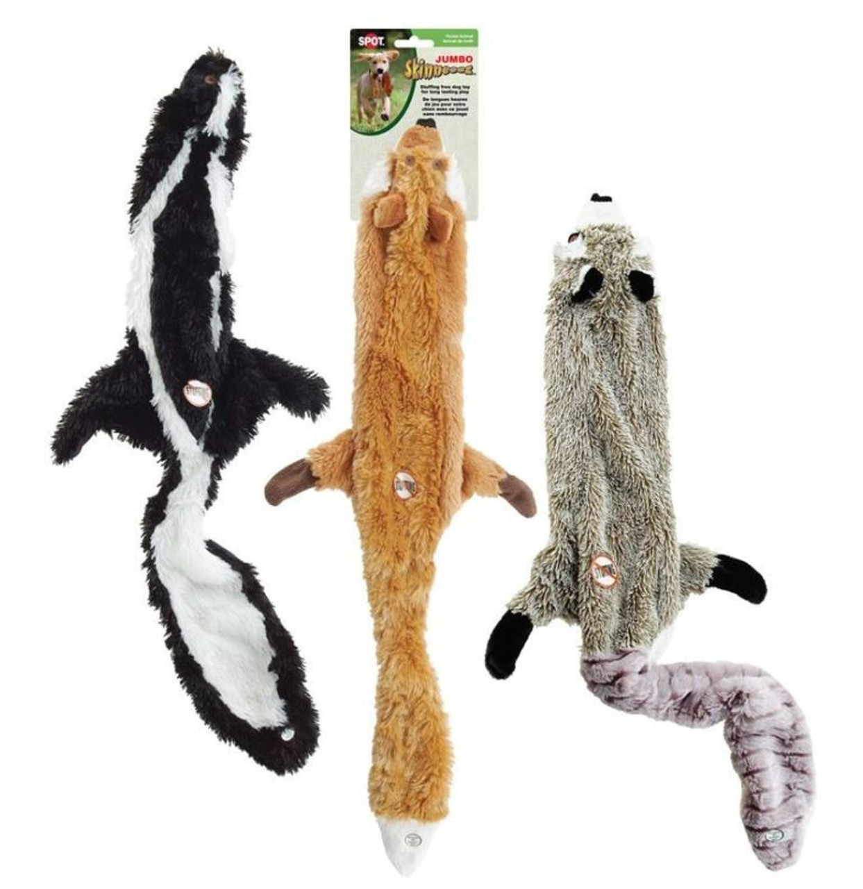 Ethical Pet Spot 36 Assorted Jumbo Plush Skinneeez Dog Toy