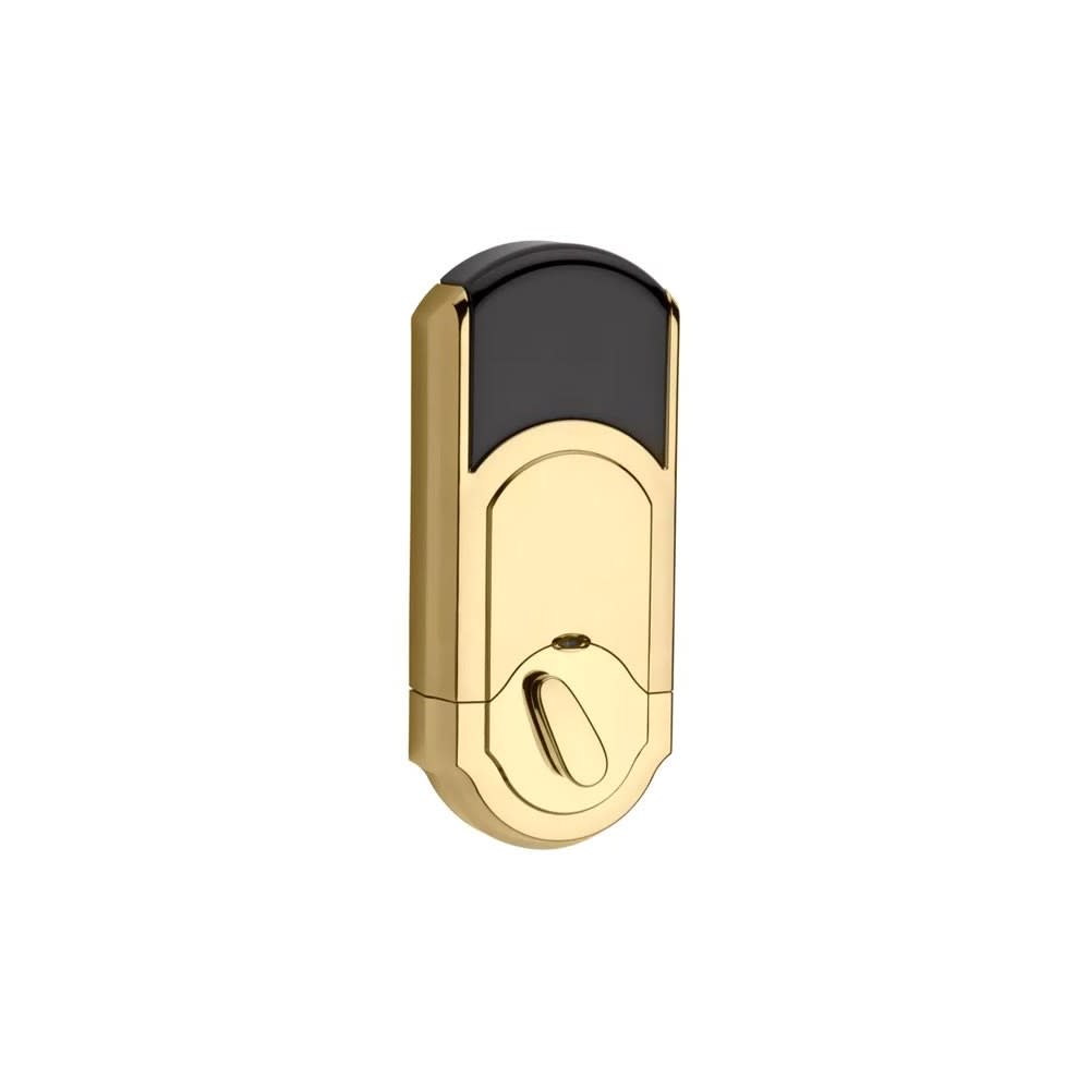 Polished Brass Keyless Entry Electronic Single Cylinder Deadbolt ;