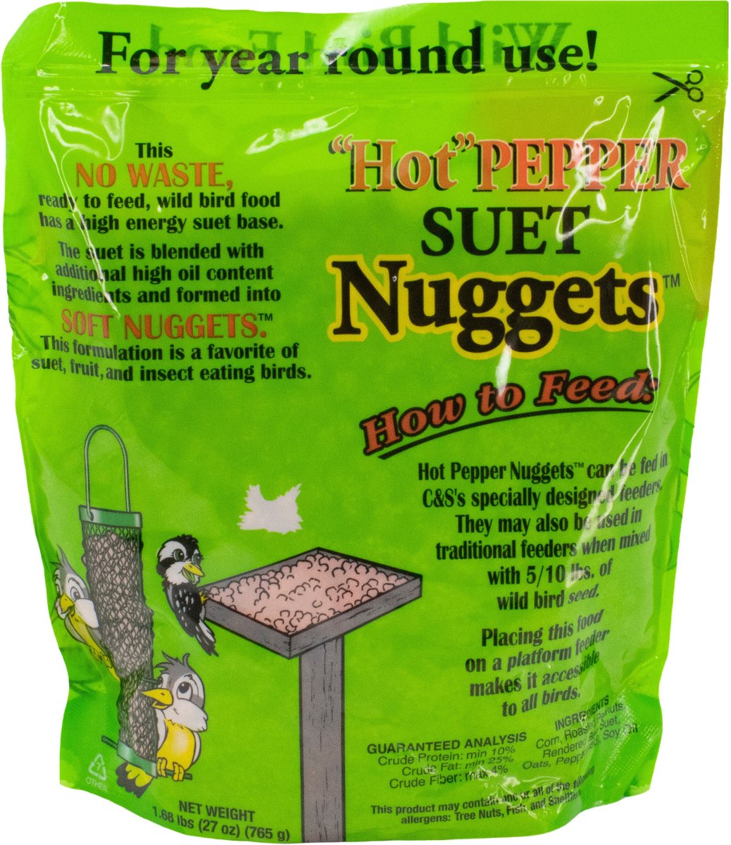 CandS Hot Pepper Nuggets Bird Food， 27-oz bag