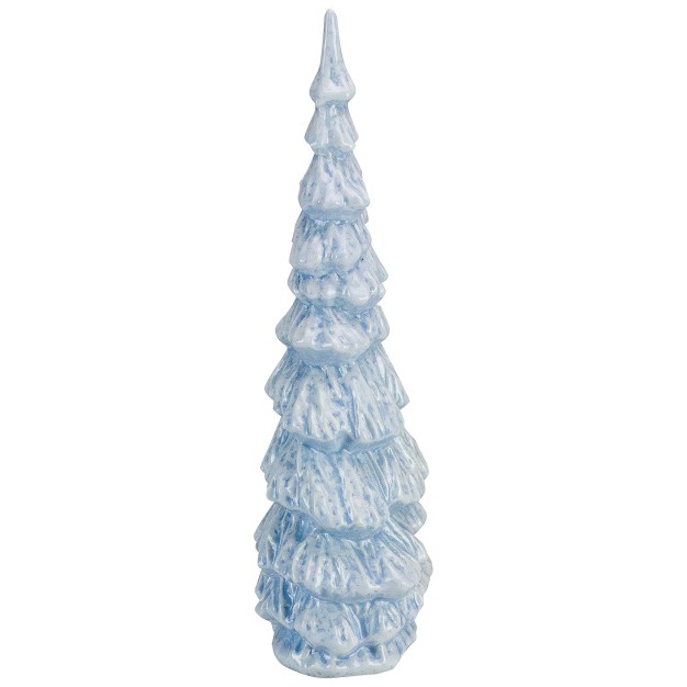 Blue And White Textured Christmas Tree Tabletop Decor