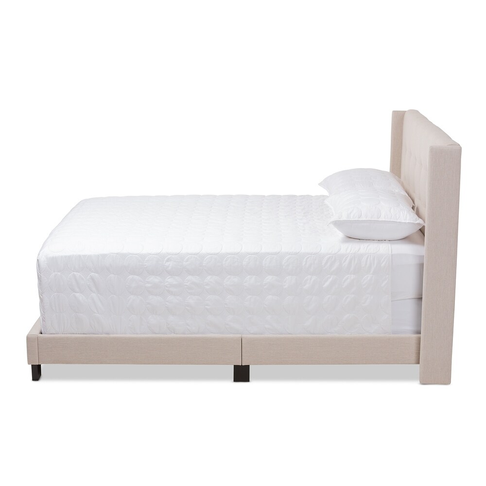 Contemporary Tufted Fabric Bed by Baxton Studio