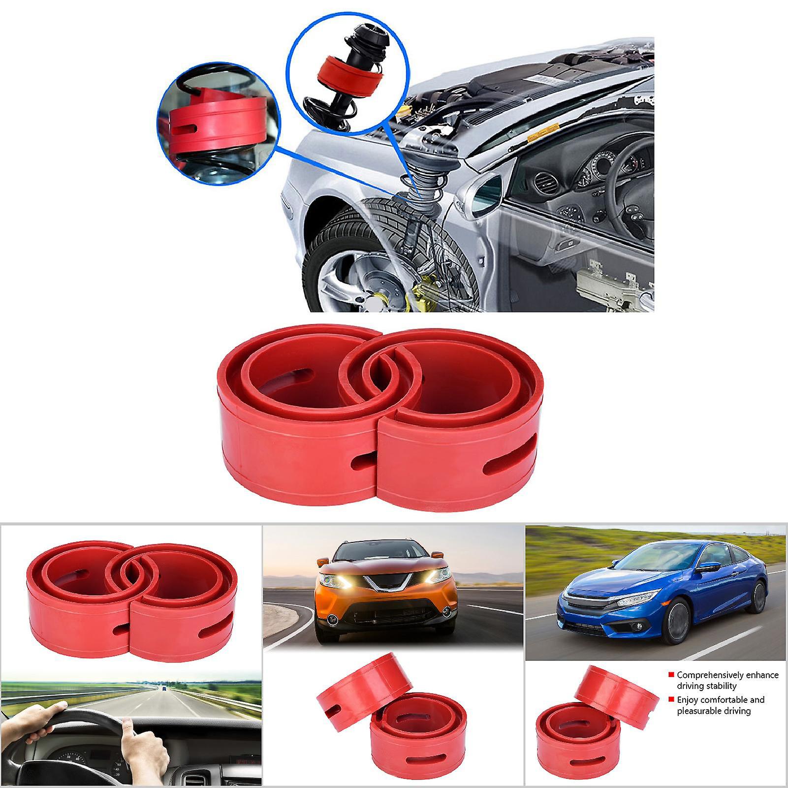 2pc Red Car Shock Absorber Buffer Spring Bumper Cushion Type B