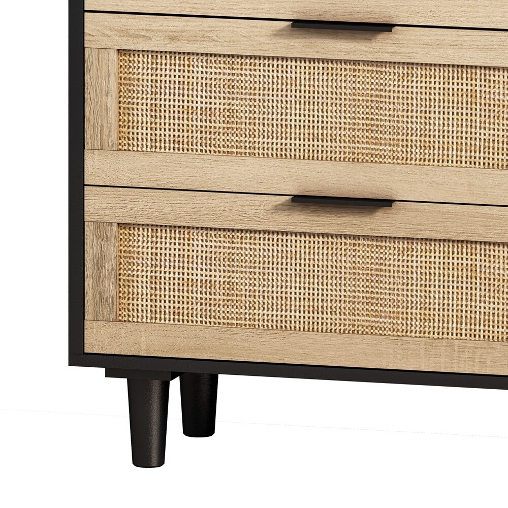 Drawers Rattan Storage Cabinet