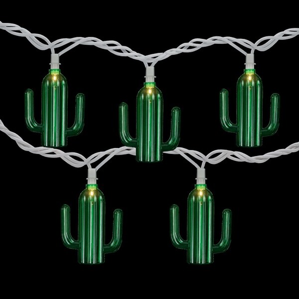 Green Cactus Patio Light Set