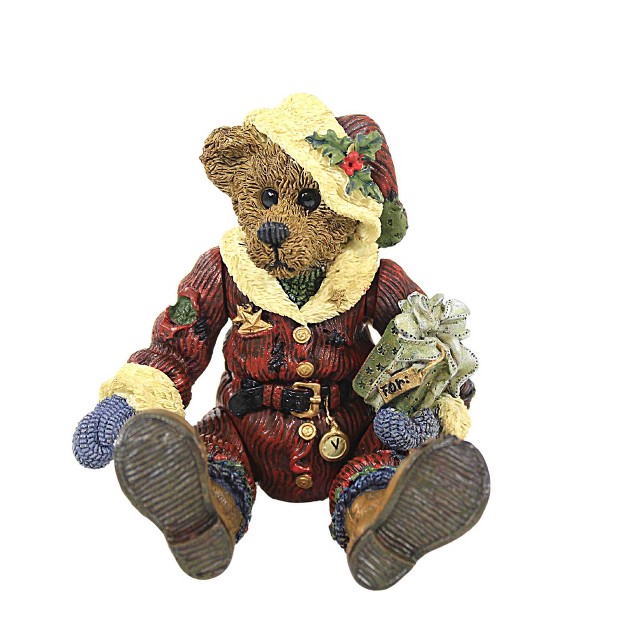 Grizberg One Bear Figurine 5 75 Inches Christmas Shoe Box 3205 Resin Multicolored