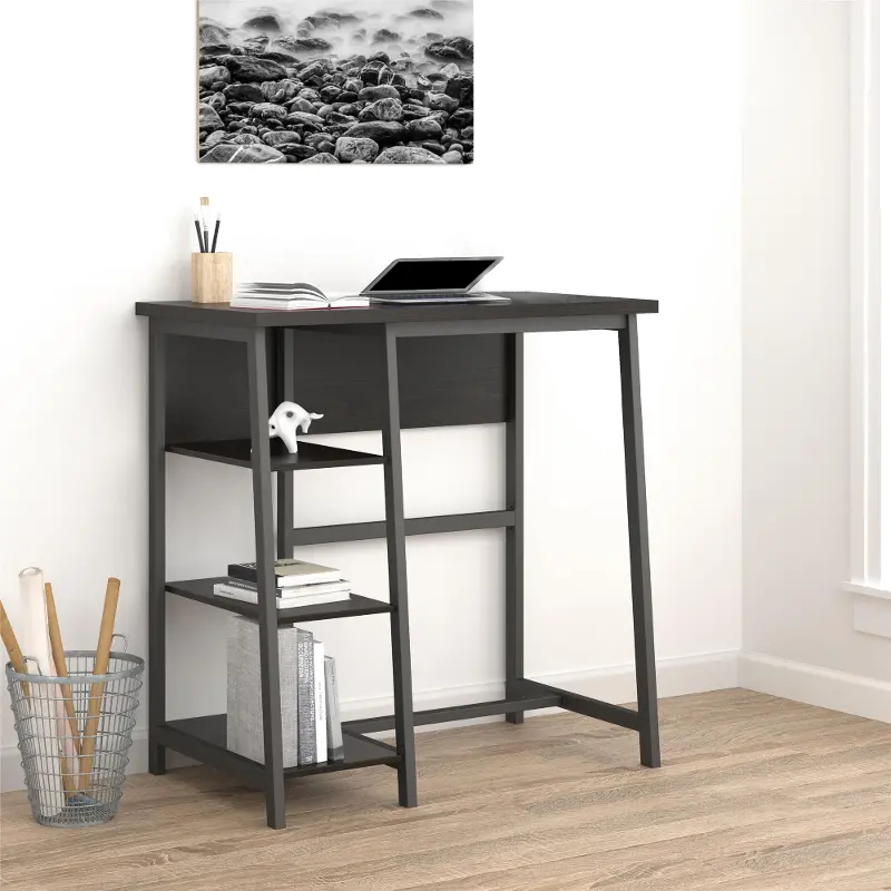 Coleton Transitional Espresso Standing Computer Desk