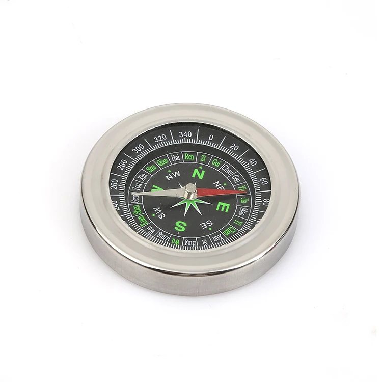 60mm Stainless Steel Survival Pocket mini Compass for Camping Hiking Boating good price