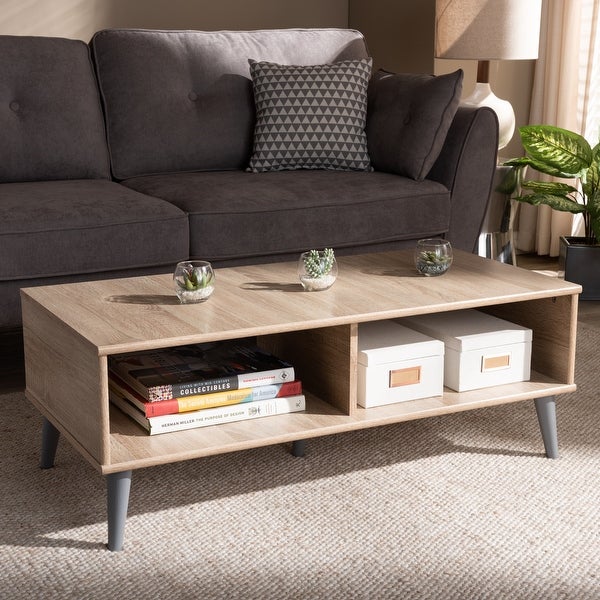 Mid-Century Modern Brown Coffee Table by Baxton Studio