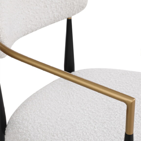 Boucle Fabric Armrest Barstool 30seat high(set of...