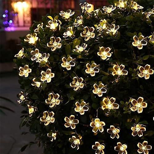 Solar String Lights 50 Led Warm White Solar String Lights Decoration Lights For Garden， Fence， Patio， Christmas Tree， Home， Lawn， Wedding， Patio， Part