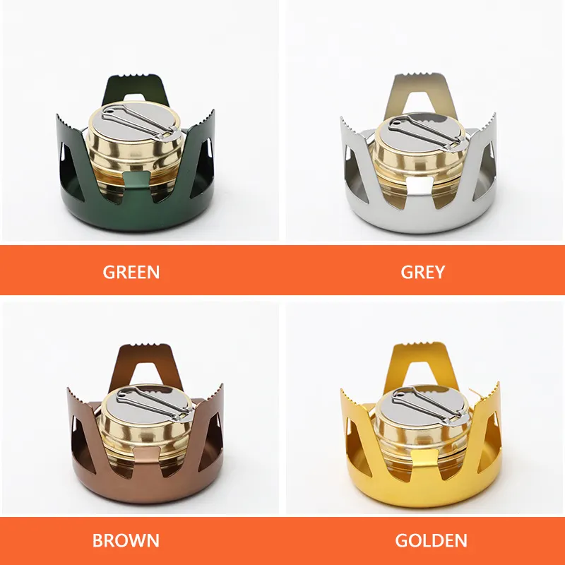 Outdoor Camping Backpacking Brass Cooking Stove Portable Ultralight Mini Tourist Alcohol Stove