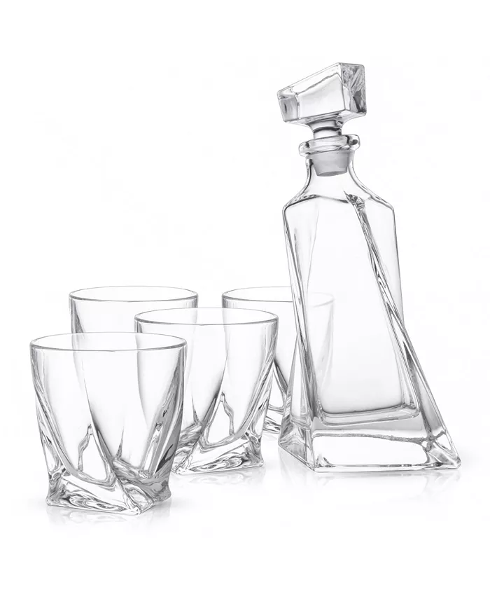 JoyJolt Atlas Whiskey Decanter Set of 5