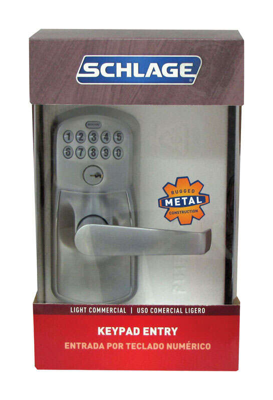 Schlage Satin Chrome Steel Electronic Keypad Entry Lock