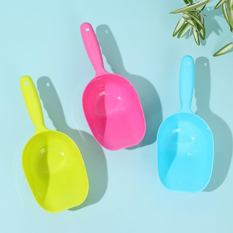 Fovien Plastic solid cat litter shovel dog food shovel candy color pet dog cleaning supplies Pink